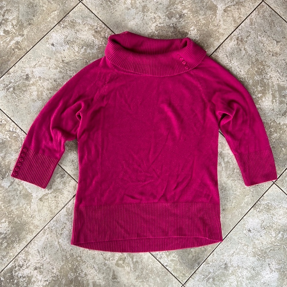 Magenta Retro Turtle Neck